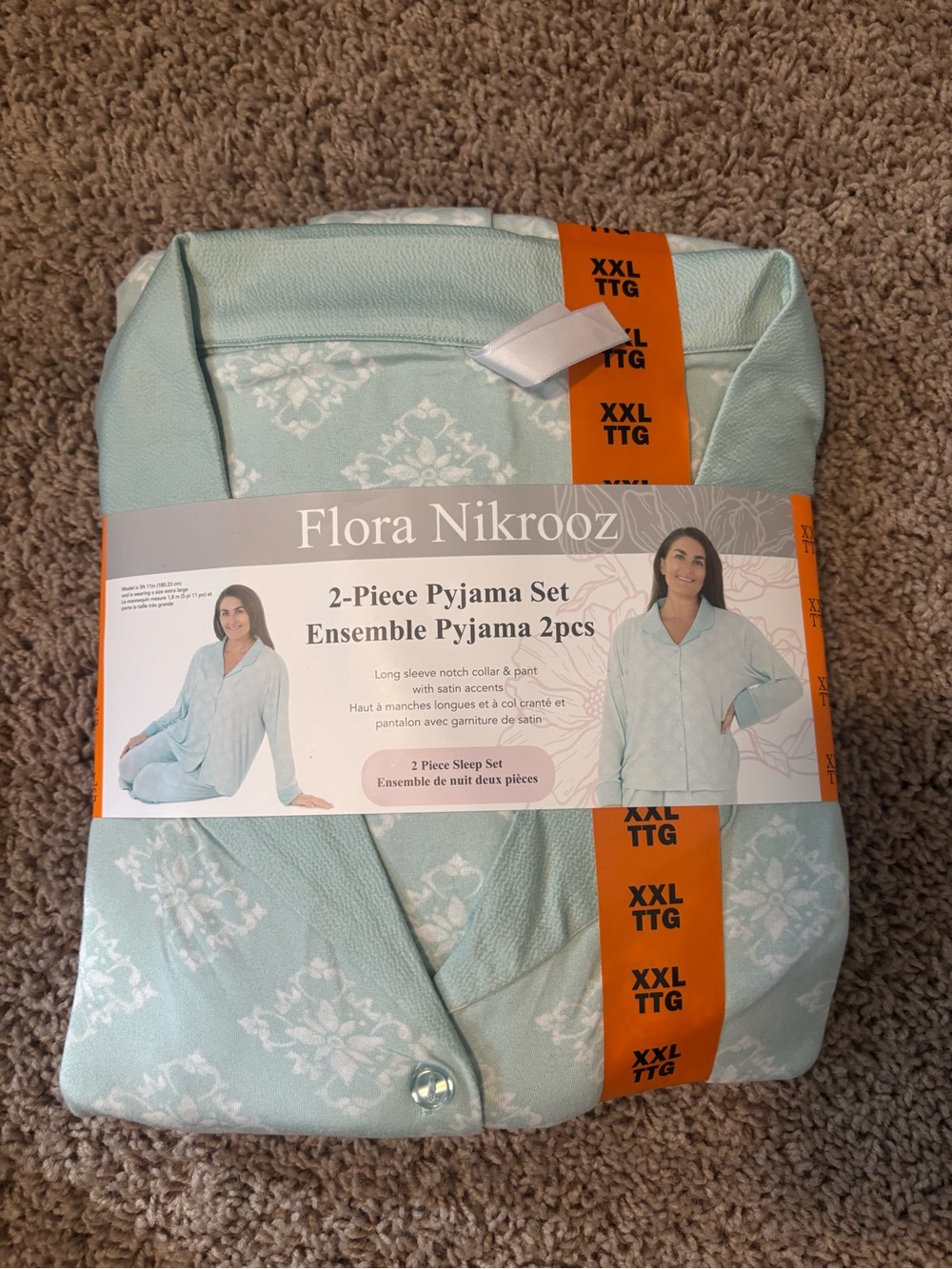 Flora Nikrooz Light Aqua 2-Piece Pajama Set